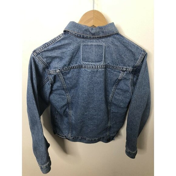 Levi Strauss Woman Large Denim Jacket Orange Tag - Picture 2 of 9